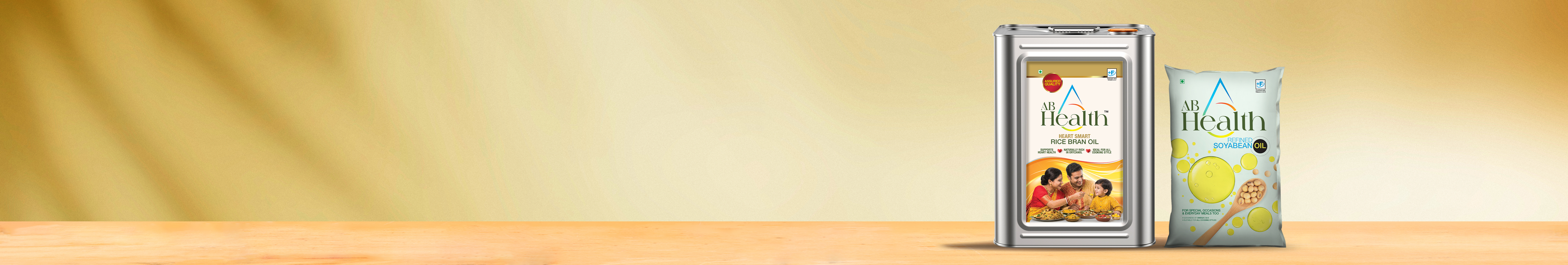AB Health Edible Oils Range — Physically Refined Rice Bran Oil and Refined Soyabean Oil
