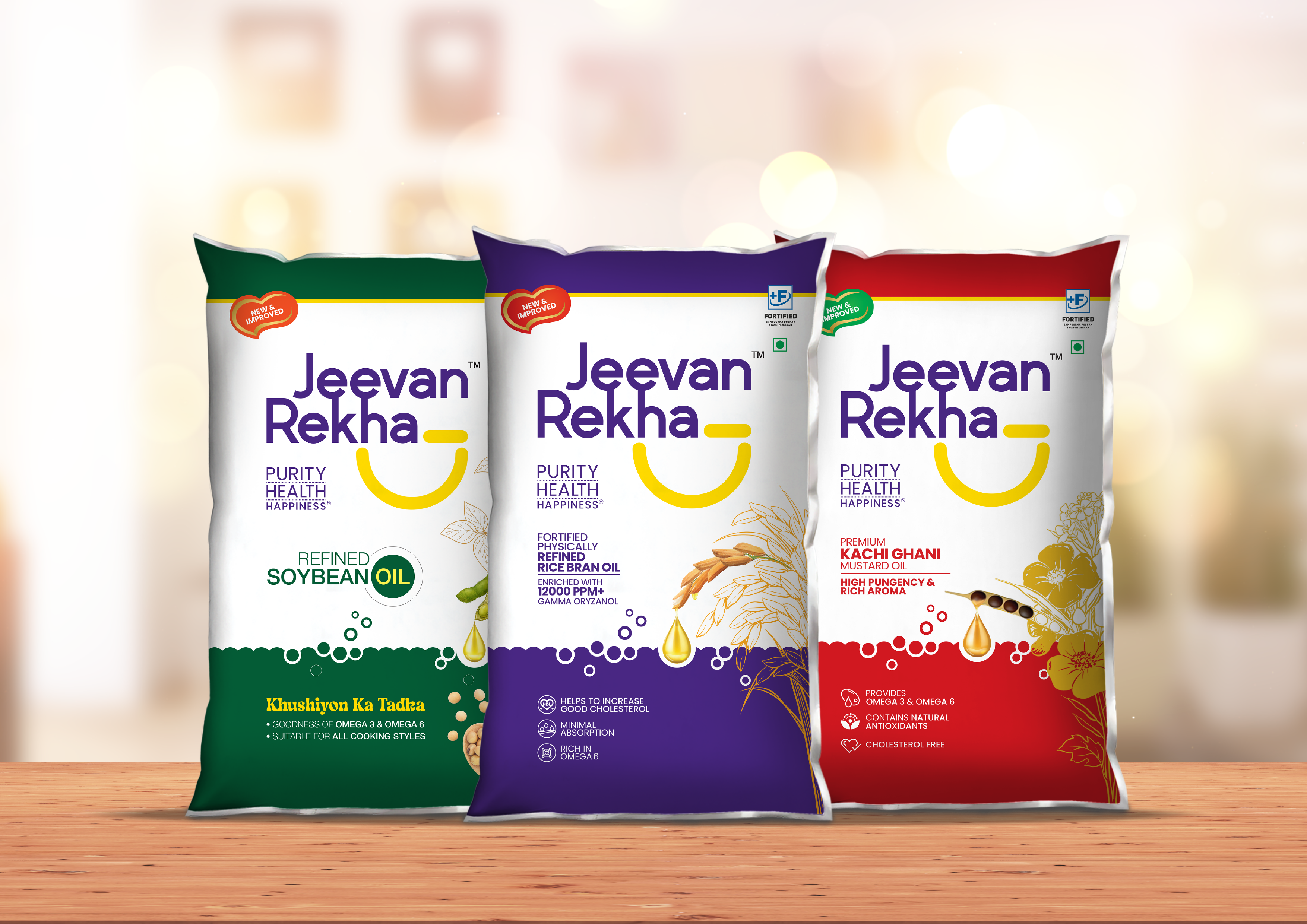 Jeevan Rekha Rice Bran Oil, Mustard Oil & Soyabean Oil Range